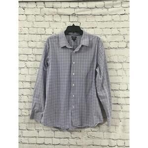 Apt. 9 Men's XL Long Sleeve Blue Geometric Button-Up Shirt‎ Cotton